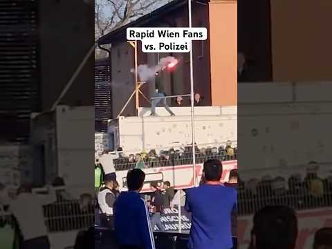 SK Rapid Wien Fans gegen Polizei im Spiel gegen TSv Hartberg #wien #polizei #hooligans #rapid