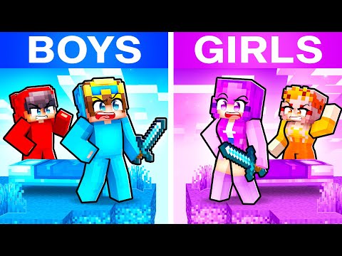 BOYS vs GIRLS Bedwars In Minecraft!