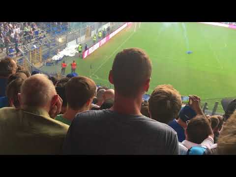 Pyro Pfiffe Spielabbruch / Waldhof Mannheim gegen KFC Uerdingen 05