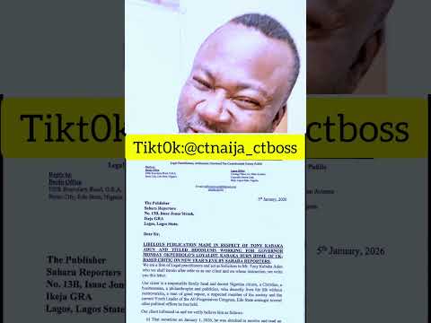 Tony Kabaka Drags Sahara Reporters To Court