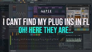 HOW TO FIND YOUR MISSING PLUG INS and VSTs IN FRUITY LOOPS 20 #FLSTudio20