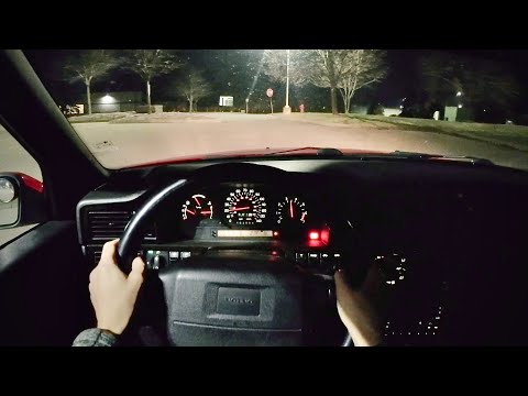 1997 Volvo 850 R Sedan (5-Speed Manual) - POV Night Drive (Binaural Audio)