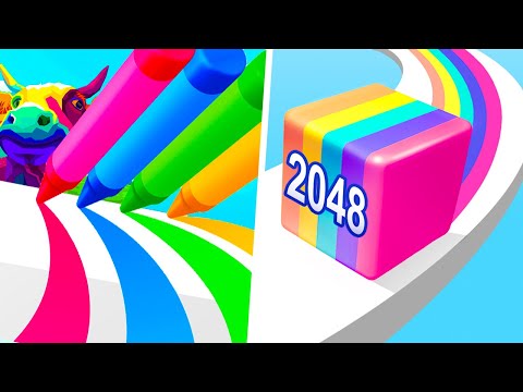 Crayon Rush 3D vs Jelly Run - 123456789 Max Level Gameplay (Part 1)