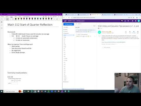 Math 112 Start of Quarter Reflections