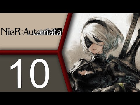 Nier: Automata COMPLETE Run pt10 - Father Servo, Heading Underground, and a Bot Rescue