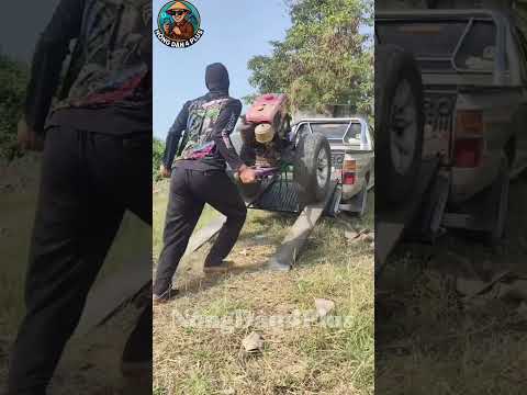 Không Ngờ Ở Thái Lan Có Chiếc Xe Đẩy Máy Bơm Tự Chế Hay Đến Vậy#nongdan#nongnghiep#shortvideo