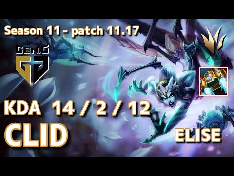 【韓国サーバー/C1】Gen.G Clid エリス(Elise) VS リーシン(Leesin) JG - Patch11.17 KR Ranked【LoL】