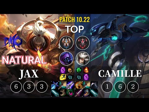 DMO Natural Jax vs Camille Top - KR Patch 10.22