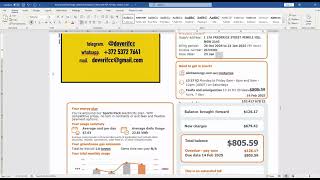 Australia Alinta Energy utility bill template in Word and PDF formats, version 2