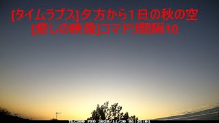 [タイムラプス]20/12/09　秋の空の１日［癒しの映像］ コマドリ間隔10