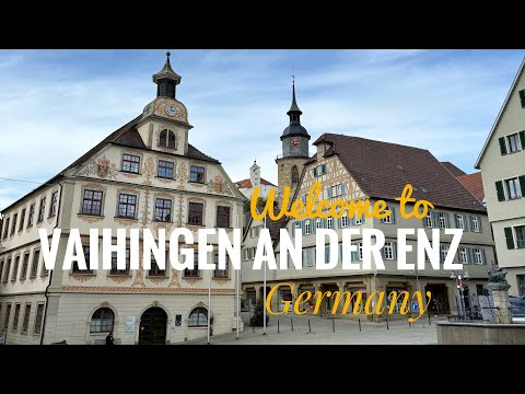 Vaihingen an der Enz, Baden-Württemberg, Germany. Walking tour. 2025. 4K video