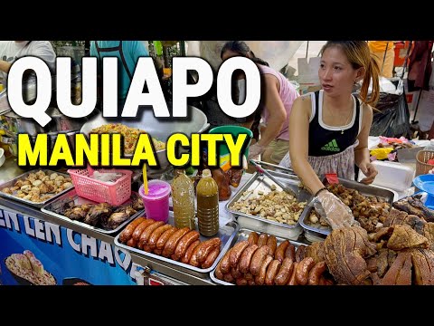 Real Life in MANILA, PHILIPPINES 🇵🇭 QUIAPO Streets, Street Food Tour & Market Walk!