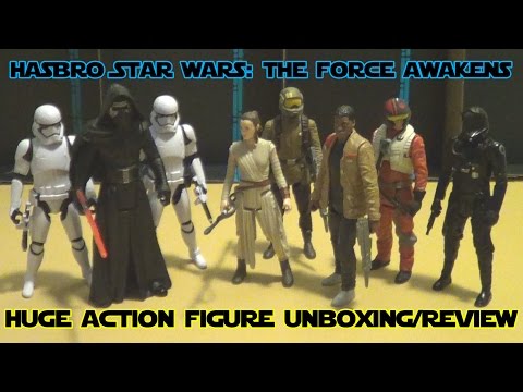 Hasbro Star Wars The Force Awakens Wave 1 HUGE HD Figure Unboxing/Review