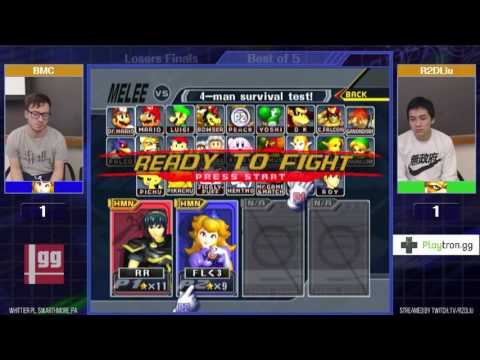 Event Match 12: BMC (Peach) vs R2DLiu (Fox/Marth) - Losers Finals