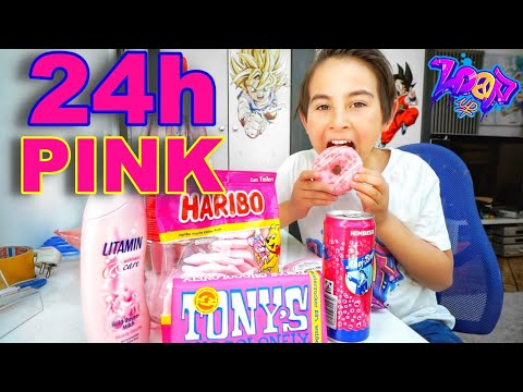 24h PINKES Essen | 1Tag lang | einkaufen gehen | Food Haul | Johann Loop
