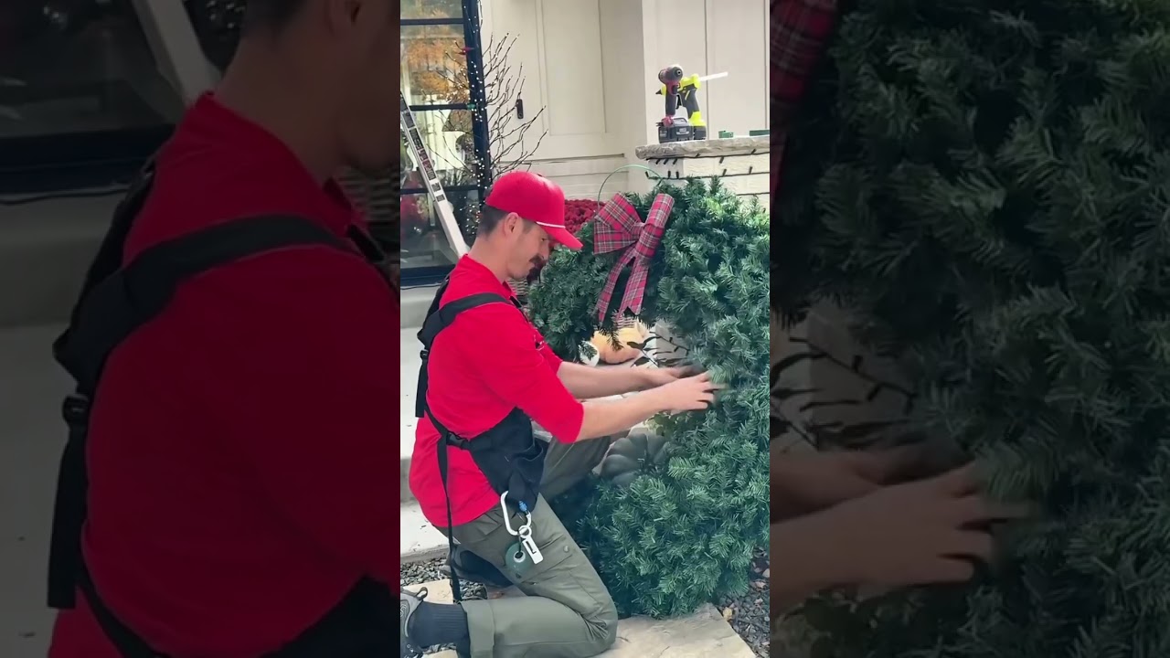 Christmas light installation video