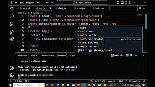 INSTALLING AND RUNNING REACT ROUTER