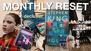 JANUARY MONTHLY RESET ROUTINE  ❄️ | goal setting, new book, organize, re-charging & self-care )