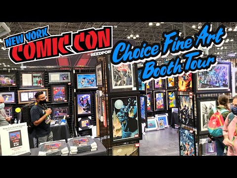 Choice Fine Art NYCC Booth Tour 2021! High End Art From DC MARVEL DISNEY & MORE!