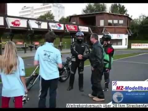 Weltrekordversuch über 281 km Streckenfahrt