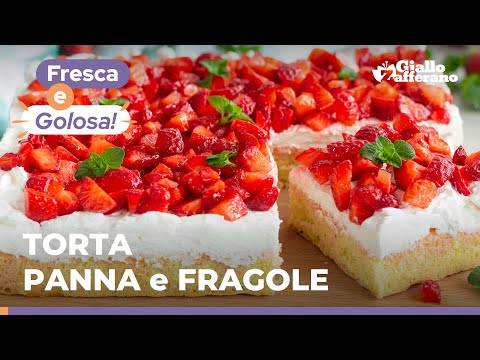 TORTA PANNA e FRAGOLE: fresca, golosa e colorata! DA PROVARE! 🍓🍓🍓
