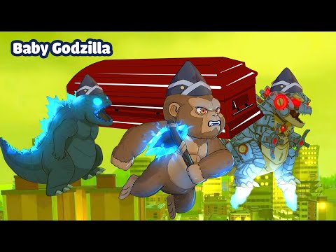 Baby Godzilla, Kong vs  Mecha Godzilla || Coffin Dance Song Meme Cover