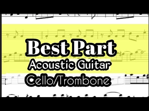 Best Part Cello Trombone Sheet Music Backing Track Play Along Partitura