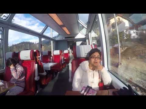 Euro Rail : Glacier Express 1st Class, St Moritz to Zermatt , Dec 2016