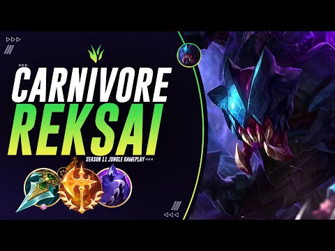 Become The ULTIMATE CARNIVORE Jungler With Rek'Sai! | Season 11 Jungle 1v9 Guide & Build