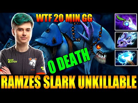 Ramzes Slark Unkillable Brutal Damage Insane Attack Speed 0 Death 20 Min GG 7.25 Dota 2 Gameplay