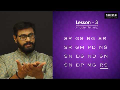 Sarali Swaras Lesson 3 | A Scale for Female | 4 Speeds | Nihal's Maatangi School of Arts