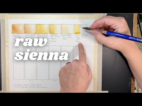 Exploring Watercolor Pigments: Raw Sienna ✿ Art Studio Vlog #043