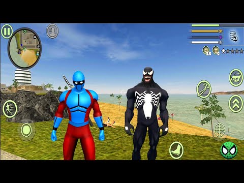 Super Venom Spiderman Rope Hero Old Gangster City #21 - Android Gameplay