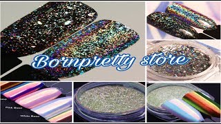 How to :Bornpnretty store Holo flakes and Unicorn 🦄 powder is it worth your money 💰 🤷🏽‍♀️🤔
