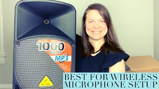 Video thumbnail for BEST for wireless microphone setup -  Behringer Eurolive B112MP3 1000W 12" Powered Speaker Unboxing by Marina Amdream