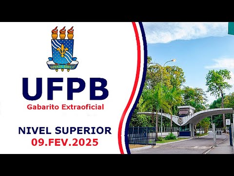 UFPB 2025 - Gabarito Extraoficial - Correção da Prova - Nível Superior