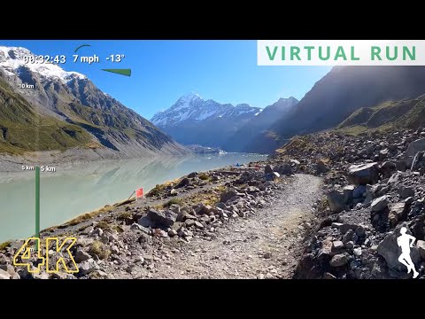 Virtual Run 10K | Virtual Running Videos For Treadmill | Treadmill Workout Mount Cook New Zealand