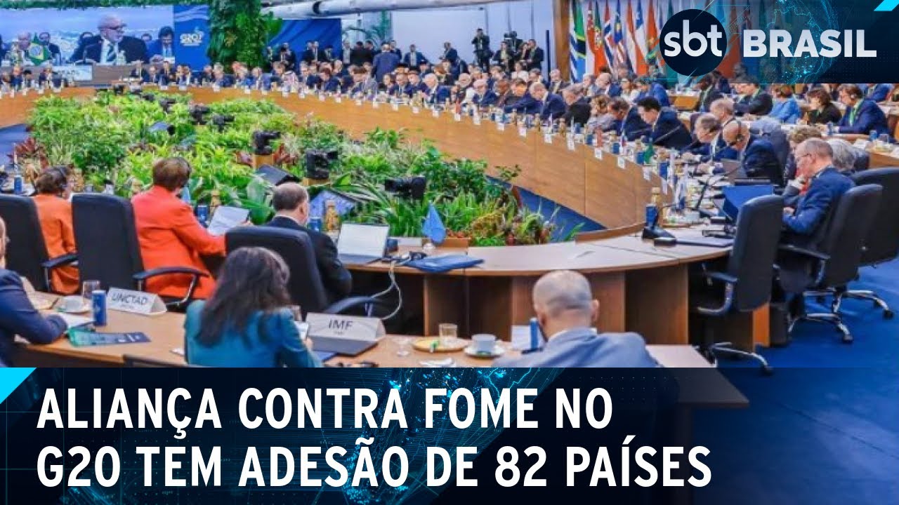 Brasil lança Aliança contra Fome no G20 com adesão de 82 países | SBT Brasil (18/11/24)