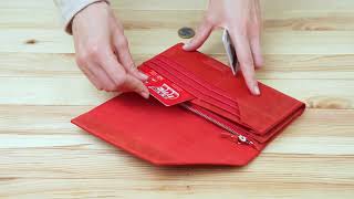 Шкіряний горизонтальний клатч унісекс з італійської шкіри Grande Pelle 11216 червоний