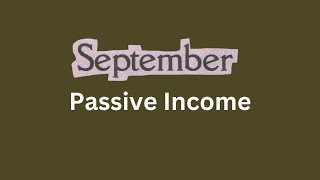September Passive Income in Singapore