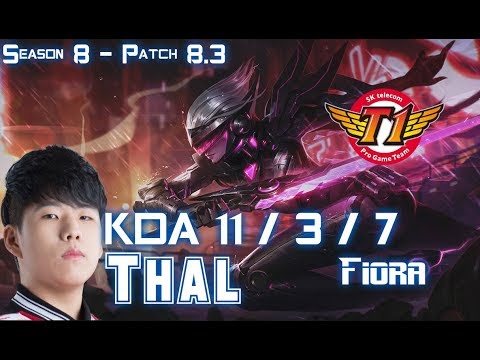 SKT T1 Thal FIORA vs CAMILLE Top - Patch 8.3 KR Ranked