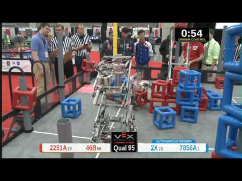 2015 VRC Tech Q95 - 2251A 46B vs 2X 7856A - 64 to 78 - VEX Worlds 2015 - Technology Division