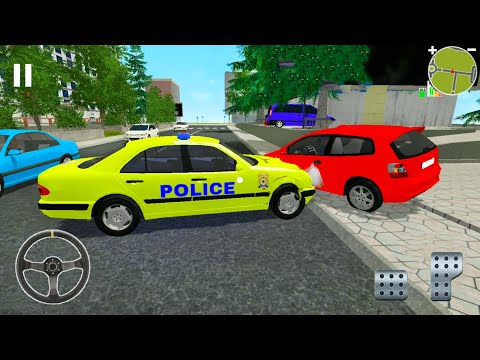 Yellow-green Police Patrol Simulator #7 - Mercedes Cop Car Driving - Android Gameplay