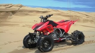 preview picture of video 'Honda TRX450R Chasing the Redline Revolt at Winchester Bay'