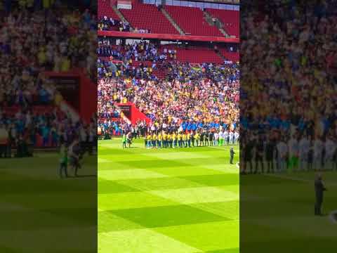Brazil vs croatia at anfield 3rd june, brazil national anthem