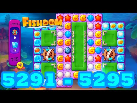 Fishdom Level 5291 - 5295 HD Walkthrough | 3 match puzzle | gameplay | android | 5292 | 5293| 5294