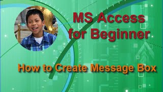 MS Access for Beginner: Create a Pop-Up Message Box