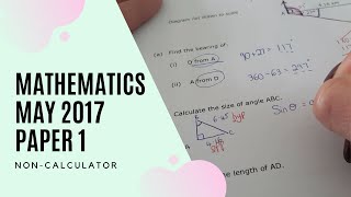 May 2017 Maths SEC Non-Calculator:  O'level Pastpaper Walkthrough - Ms. Ramona Galea