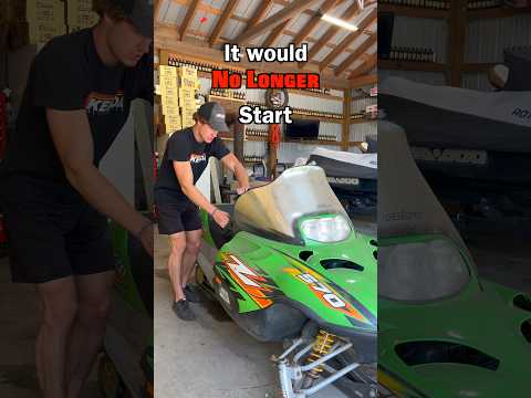 Can I Save This Abandoned Snowmobile?! 😳 #atv #diy