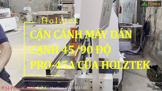Soi cận cảnh máy dán cả nghiêng và thẳng bản cơ bản của Holztek Pro-45A.